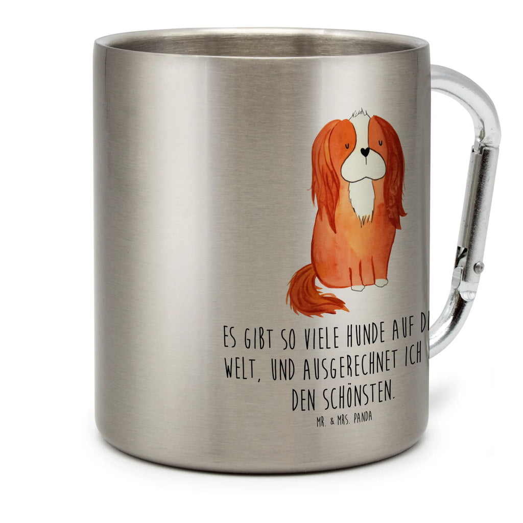 Stainless steel mug Dog Cavalier King Charles Spaniel dog, mutt, hound, woof, dog mama, dog breed, love dogs, love for dogs, dog decorative items, bag with dog print, funny gifts for dog owners, what do you give a dog lover, Christmas gifts for dogs, gifts for dogs, dog sayings, Dog, most beautiful dog, Sayings, Spaniel, Cavalier King Charles Spaniel, Cocker Spaniel