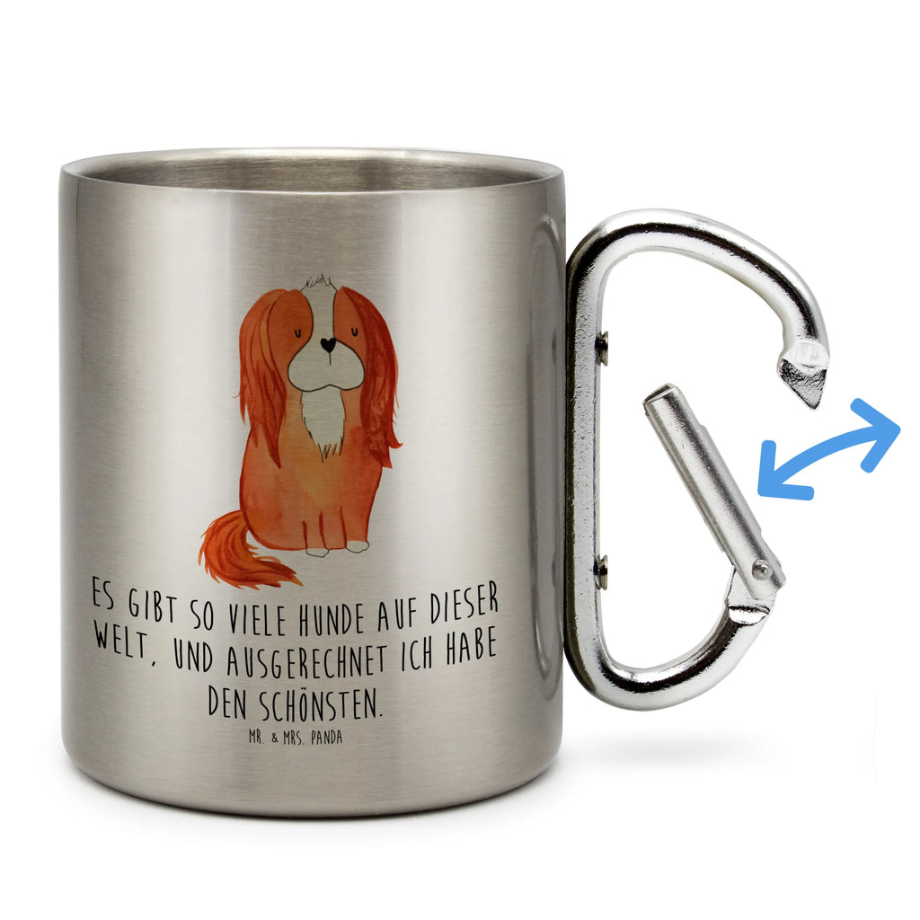 Stainless steel mug Dog Cavalier King Charles Spaniel dog, mutt, hound, woof, dog mama, dog breed, love dogs, love for dogs, dog decorative items, bag with dog print, funny gifts for dog owners, what do you give a dog lover, Christmas gifts for dogs, gifts for dogs, dog sayings, Dog, most beautiful dog, Sayings, Spaniel, Cavalier King Charles Spaniel, Cocker Spaniel