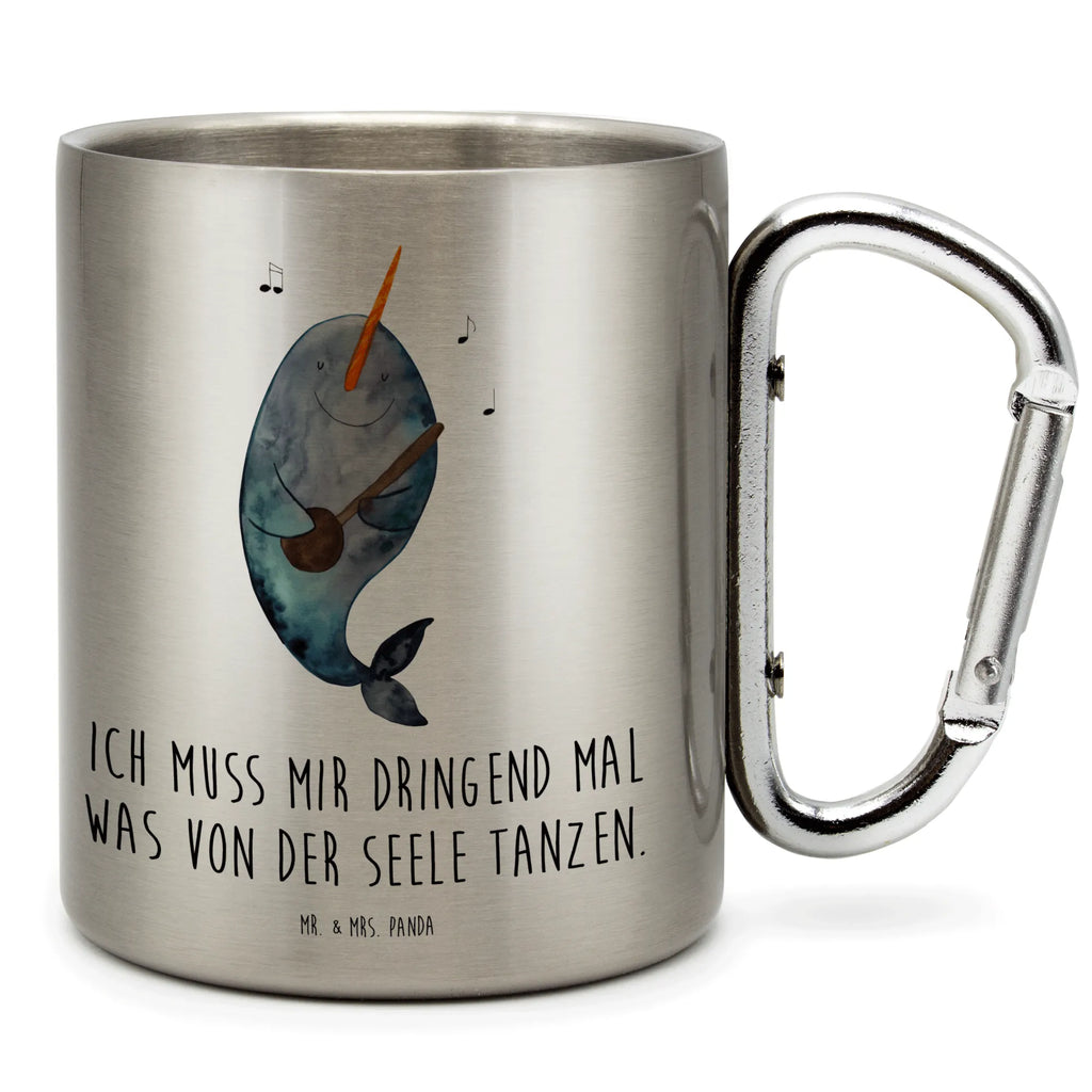 Kubek ze stali nierdzewnej narwal Gitara Zwierzeta morskie, Morze, Wakacje