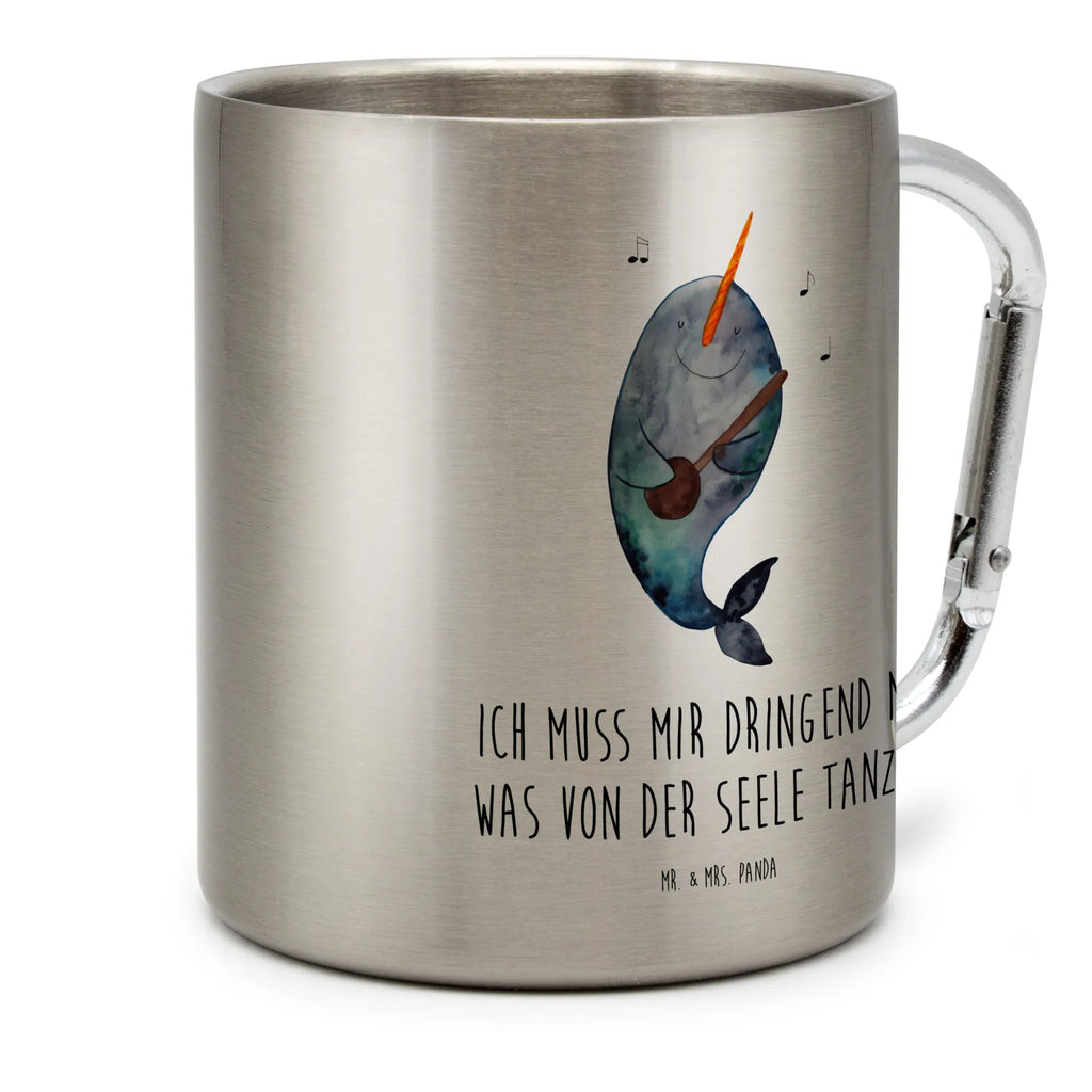 Kubek ze stali nierdzewnej narwal Gitara Zwierzeta morskie, Morze, Wakacje