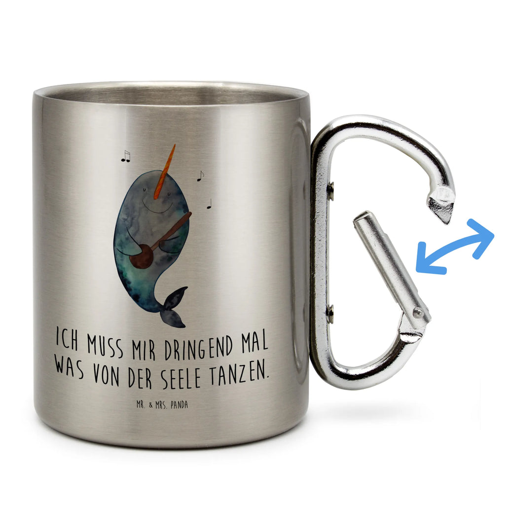 Kubek ze stali nierdzewnej narwal Gitara Zwierzeta morskie, Morze, Wakacje