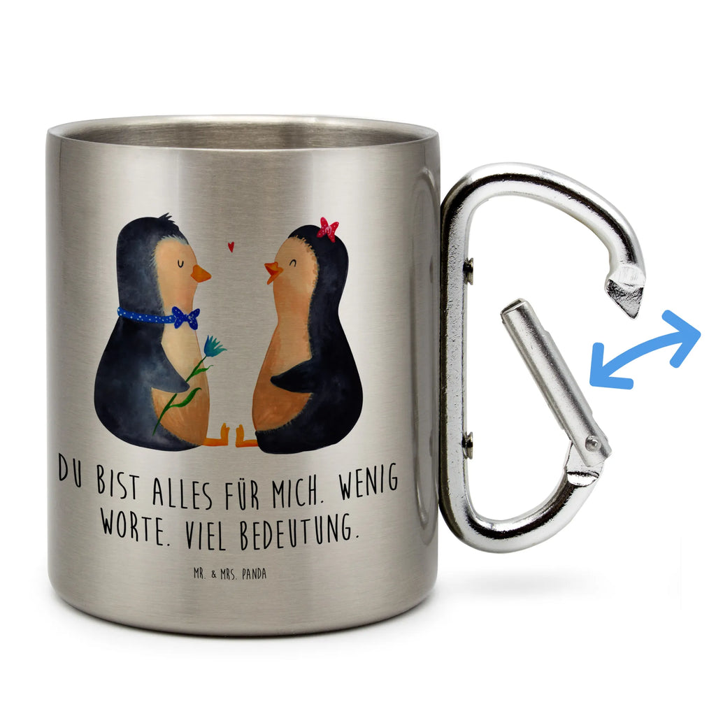 Stainless steel mug Penguin pair Penguin, North Pole, Winter, Penguins, great love, penguins, wedding, proof of love, dream couple, wedding gift, love gift, lovers, wedding day, love, anniversary, engagement, penguin