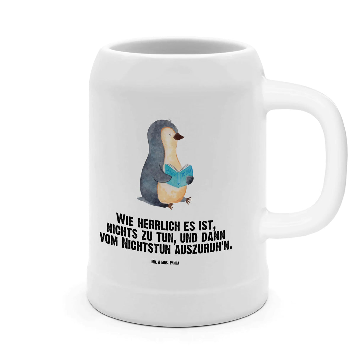 Beer mug Penguin A book North Pole, Penguins, reading, penguins, doing nothing, leisure, holidays, vacation, lazing around, book, bookworm