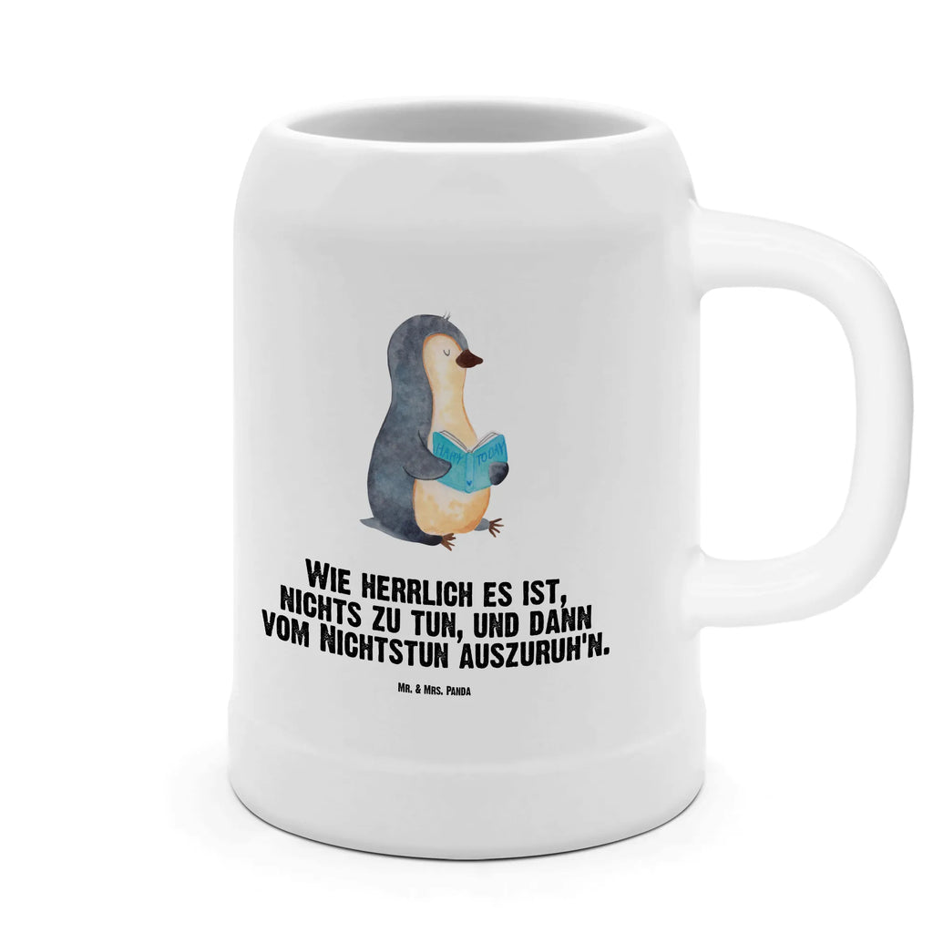 Beer mug Penguin A book Penguin, North Pole, Winter, Penguins, penguins, holidays, lazing around, vacation, leisure, book, reading, doing nothing, bookworm