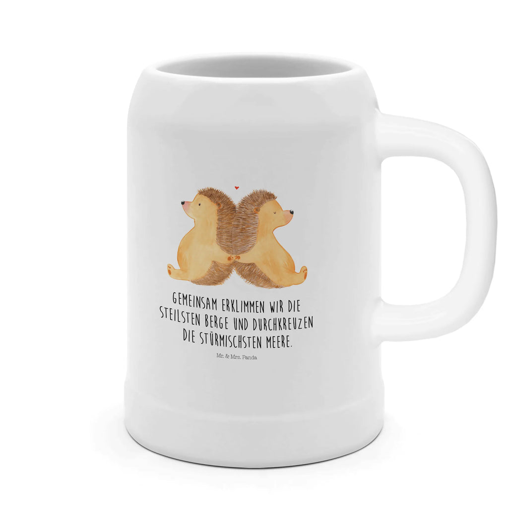 Kufel piwny Jeże trzymające się za łapki Miłość, partner, przyjaciel, przyjaciółka, mąż, żona, wesele, zaręczyny, prośba o rękę, prezent miłosny, rocznica, dzień ślubu