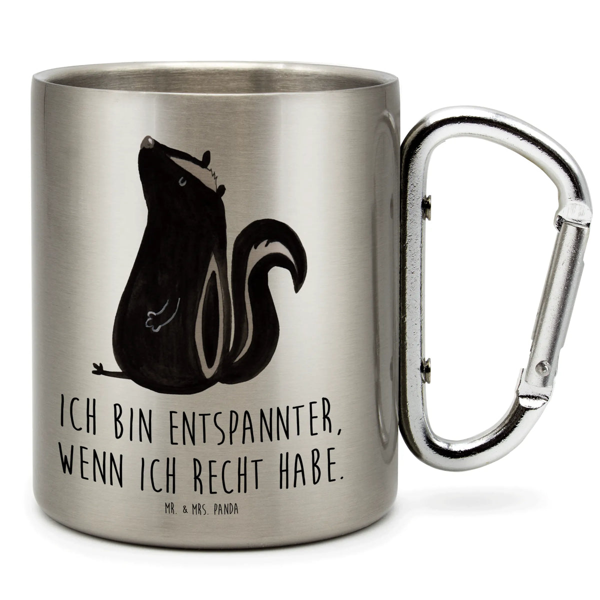 Edelstahlbecher Stinktier Sitzen Edelstahl Trinkbecher, Karabiner Becher, Metallbecher, Teetasse, Thermobecher, Edelstahlbecher, Edelstahl-Thermobecher, karabinerbecher, Campingbecher, karabiner tasse, edelstahl reisebecher, Reisebecher, Isolierbecher Edelstahl, Edelstahl-Isolierbecher, Teebecher, wandertasse, Campingtasse, Kaffeebecher Edelstahl, wanderbecher, motivbecher, Trinkbecher Metall, Trinkbecher Edelstahl, Edelstahltasse, thermotasse, Becher Aus Edelstahl, spruchbecher, Isolierbecher, Thermobecher Edelstahl, isoliertasse, Stinktier, Skunk, Spruch, Wildtier, Stinker, Raubtier, Besserwisser, Stinki, Recht, Büro