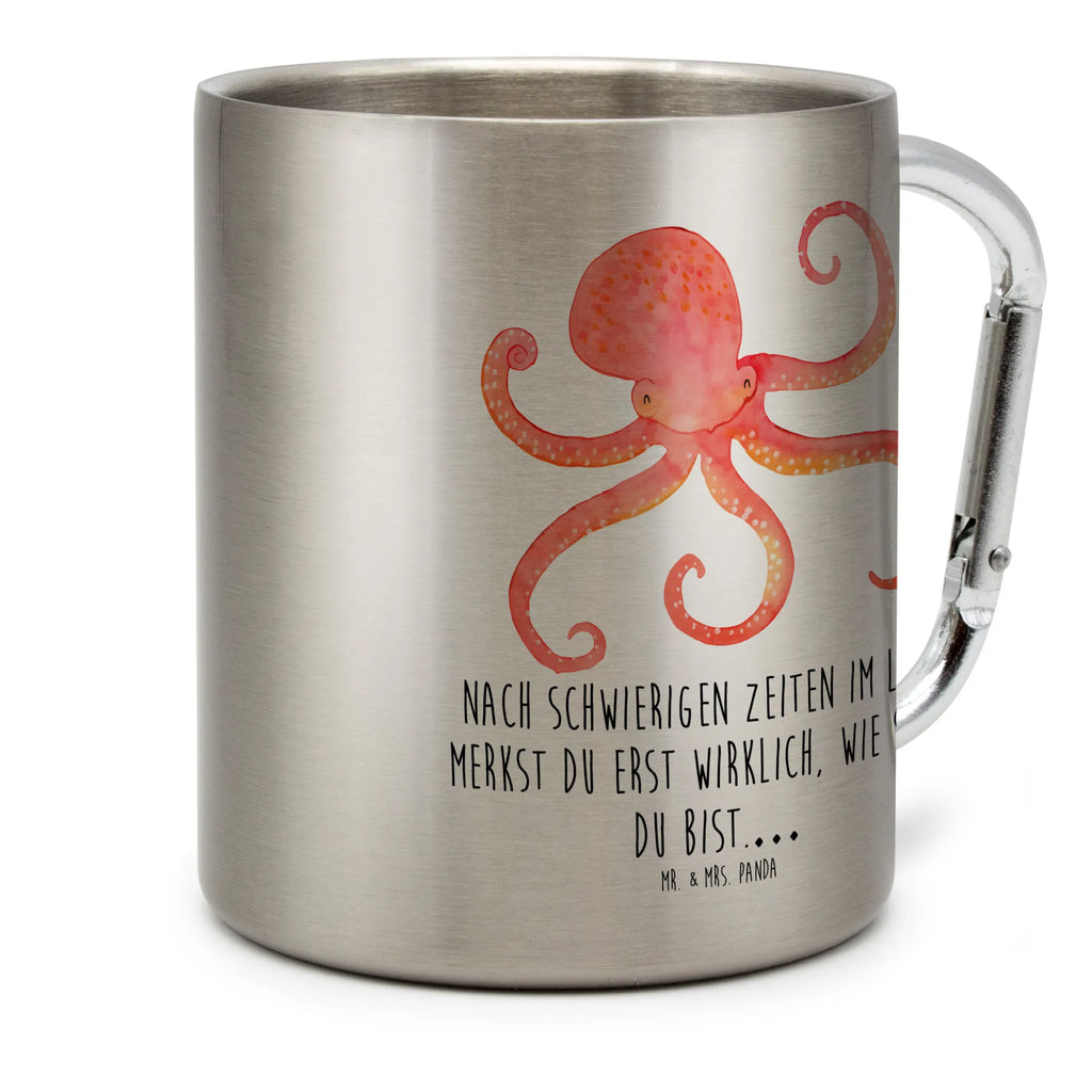 Kubek ze stali nierdzewnej Ośmiornica Motywy zwierzęce, dobra energia, zabawne powiedzonka, zwierzęta