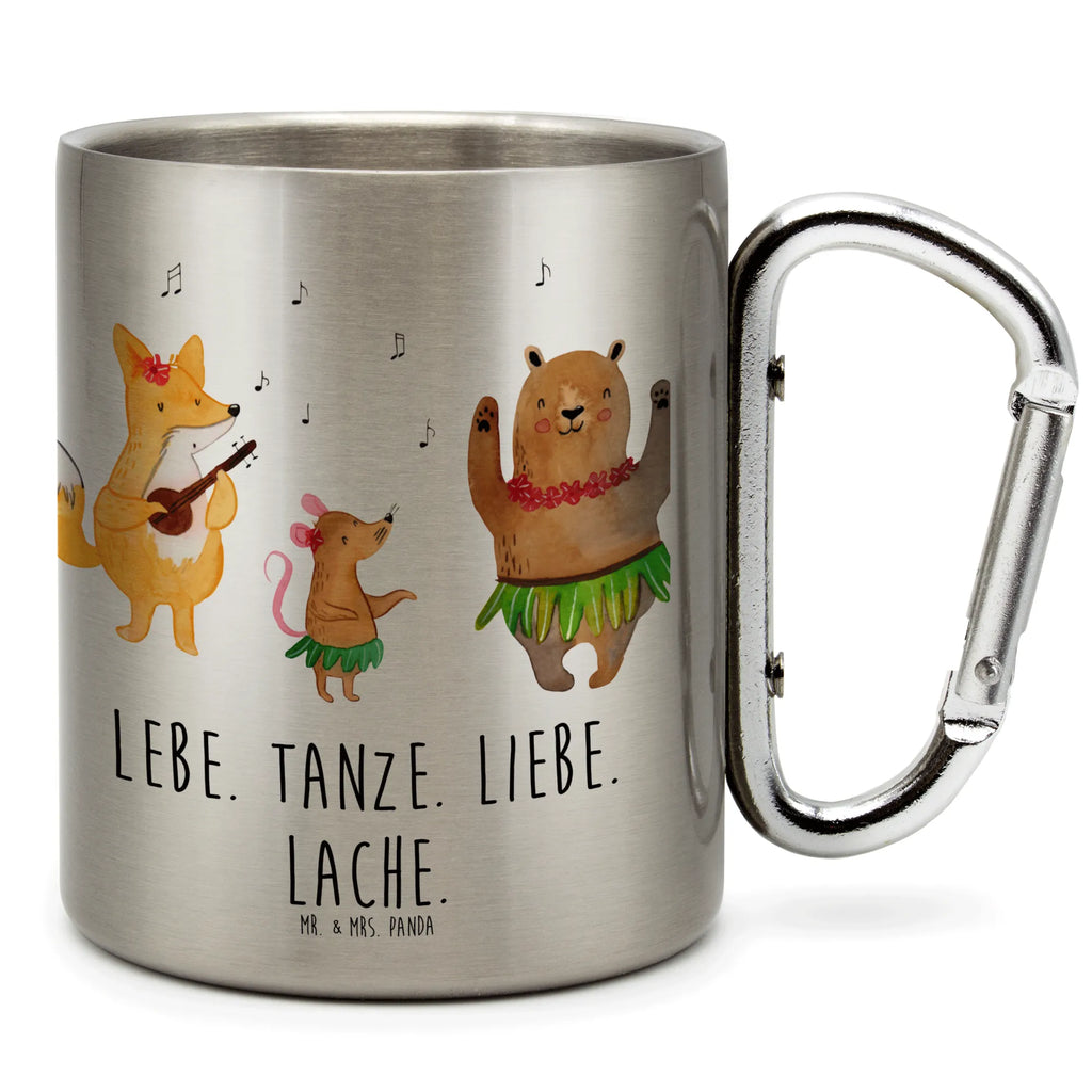Stainless steel mug forest animals Aloha small animals, cute, funny, cute animal motives, hand drawn, small world, funny sayings, good mood, happy, gifts, gift ideas, special gifts, animal lover, card, rabbit, forest animals, dancing, bear, laughter, life, hedgehog, forest, music, aloha