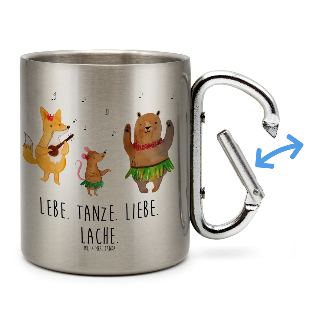Stainless steel mug forest animals Aloha small animals, cute, funny, cute animal motives, hand drawn, small world, funny sayings, good mood, happy, gifts, gift ideas, special gifts, animal lover, card, rabbit, forest animals, dancing, bear, laughter, life, hedgehog, forest, music, aloha