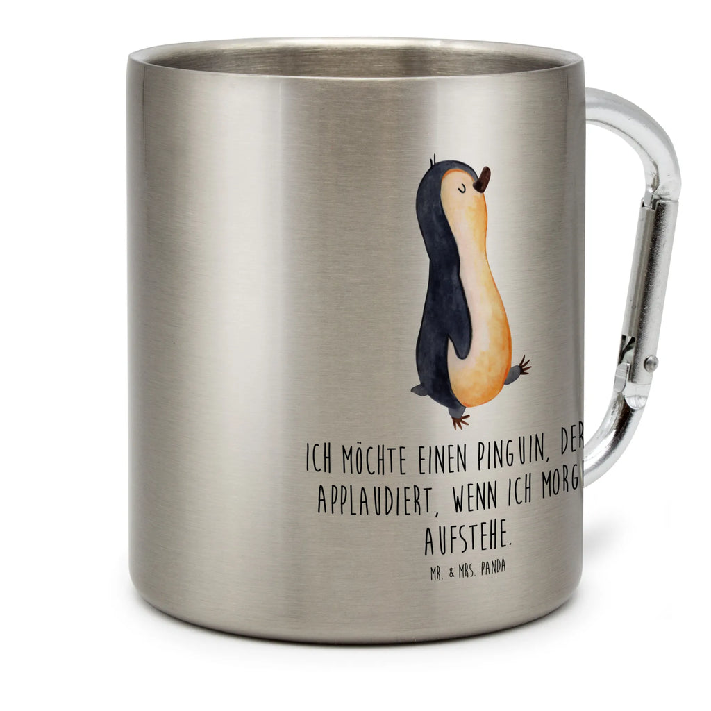 Stainless steel mug Penguin march Campingbecher, wanderbecher, Becher, Trinkbecher Edelstahl, Campingtasse, Becher Aus Edelstahl, karabiner tasse, Thermobecher Edelstahl, Tasse, thermotasse, Metalltasse, Thermo Kaffeebecher, metallbecher, Kaffeebecher Edelstahl, edelstahl isolierbecher, Isolierbecher Edelstahl, Reisebecher, Karabiner Becher, edelstahl reisebecher, Isolierbecher, Edelstahl Trinkbecher, Edelstahltasse, karabinerbecher, Trinkbecher Metall, Thermobecher, edelstahl thermobecher, Edelstahl Kaffeebecher, Edelstahlbecher, Pinguin, Schwester, Frühaufsteher, Bruder, Langschläfer, Familie, Pinguine