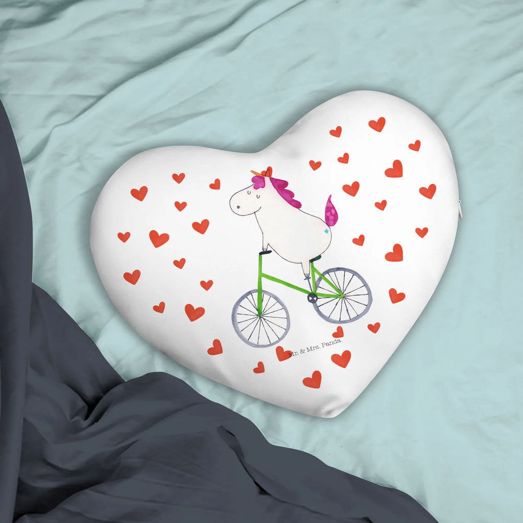 Heart cushion unicorn cyclist unicorn, unicorns, cycling, present, confetti, luxury problem, love affliction, bike, wheel, cyclist gift, grief, fairy dust