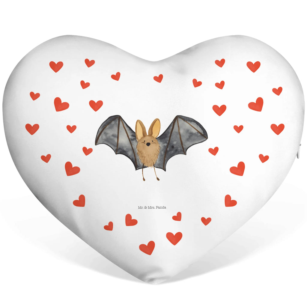 Heart cushion bat wing small animals, cute, funny, cute animal motives, hand drawn, small world, funny sayings, good mood, happy, gifts, gift ideas, special gifts, animal lover, card