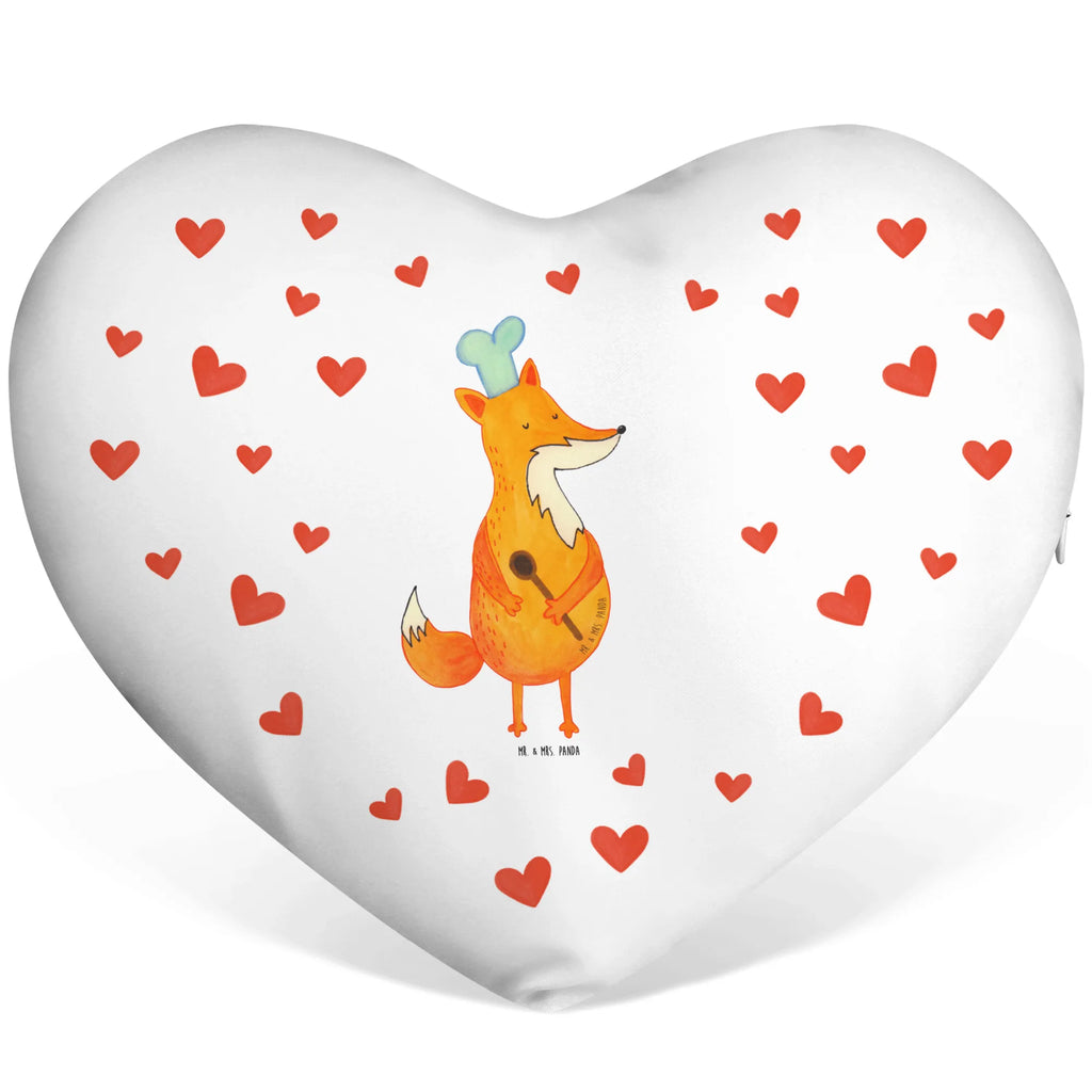 Heart cushion Fox A cook fox, foxes, forest wildlife, clever as a fox, animal lover, Slogan funny, Kitchen decoration, Fox, funny, Baker, Party slogan, Cook gift, Chefs, Kitchen slogan