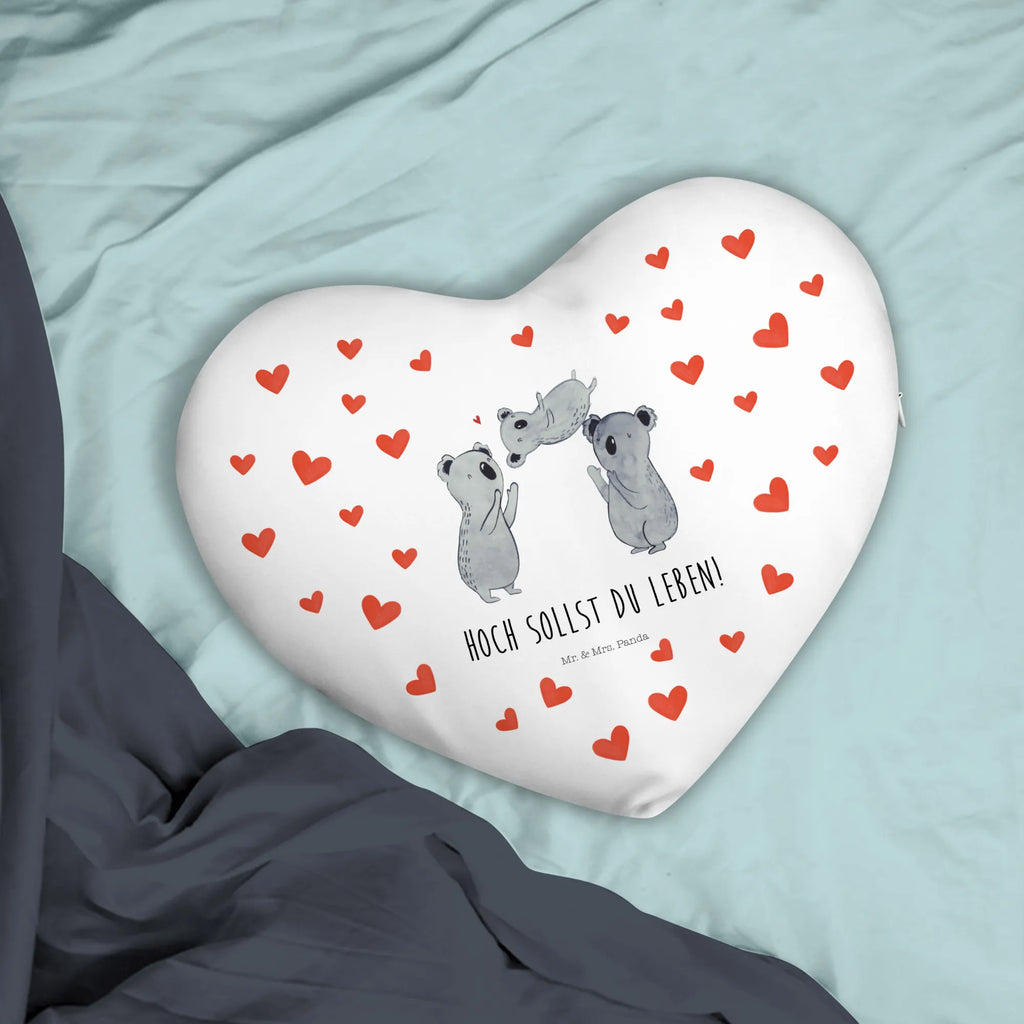 Poduszka w kształcie serca Koale Świętować Urodziny, prezent urodzinowy, prezent