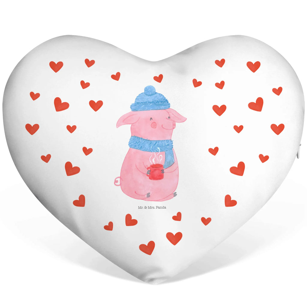 Heart cushion Pig Mulled wine Winter, Christmas, Christmas time, snow, mulled pig, mulled wine, Christmas market, punch