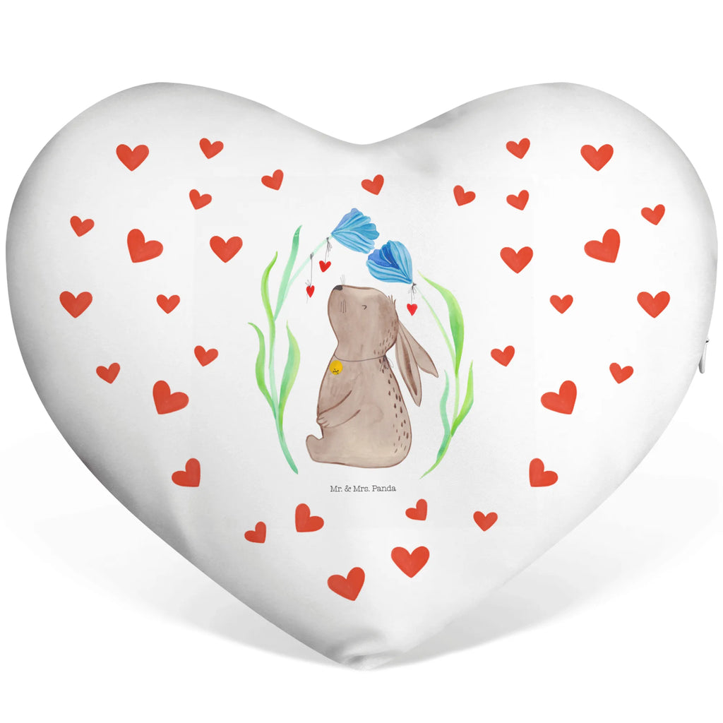Heart cushion Hare flower Easter, Easter bunny, child's birthday, first child, pregnancy, christening gift, hope, rabbit, baptism, birthday, child, birth, dreams, Bunny