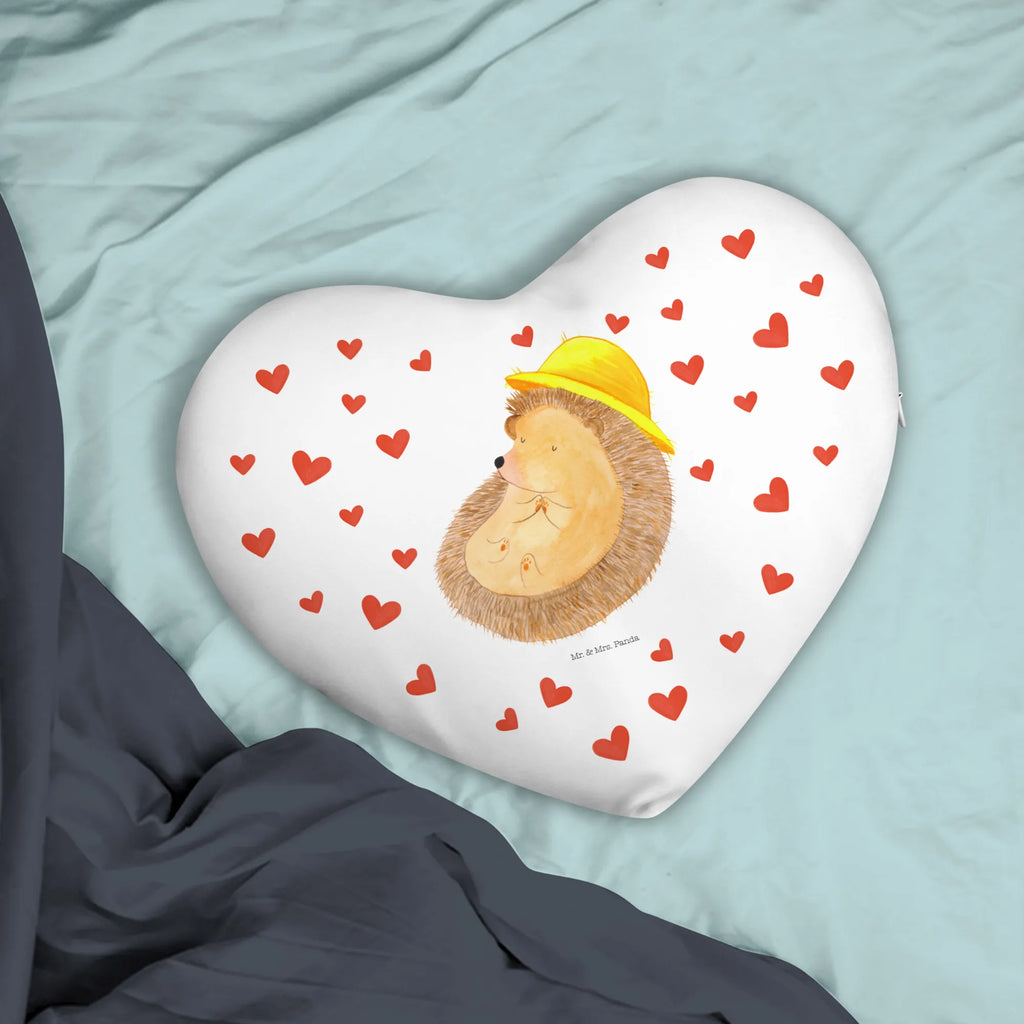 Heart cushion Hedgehog Pray small animals, cute, funny, cute animal motives, hand drawn, small world, funny sayings, good mood, happy, gifts, gift ideas, special gifts, animal lover, card, life, Amen, gratitude, enjoy, God, pray, sun hat, hedgehog, hedgehog with hat, be grateful