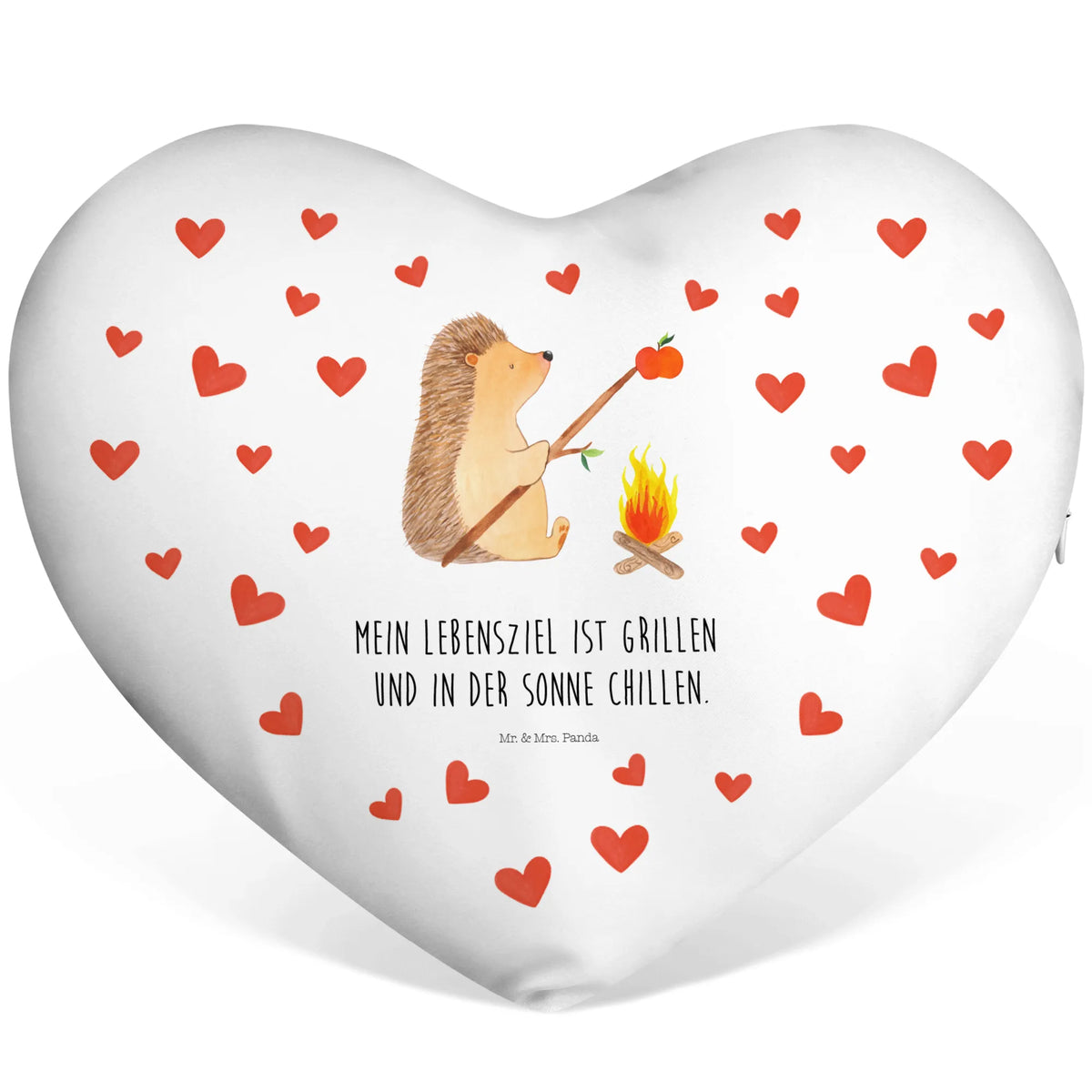 Heart cushion Hedgehog grilling card, gift ideas, gifts, small animals, cute, cute animal motives, hand drawn, funny sayings, good mood, special gifts, animal lover, unemployed, goals, meaning of life, saying