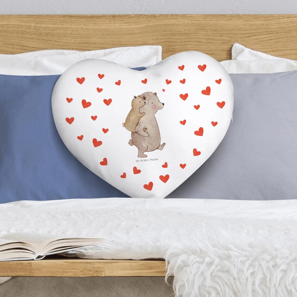 Heart cushion Papa Bear Family, Father's Day, Mother's Day, brother, sister, Mom, Dad, uncle, father's day, daddy, present, birthday, dad