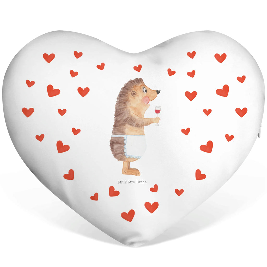Heart cushion Hedgehog wine small animals, cute, funny, cute animal motives, hand drawn, small world, funny sayings, good mood, happy, gifts, gift ideas, special gifts, animal lover, card, drinking wine, wine saying, gift wine drinker, white wine, gift wine lover, wine glass, hedgehog, red wine, wine decoration