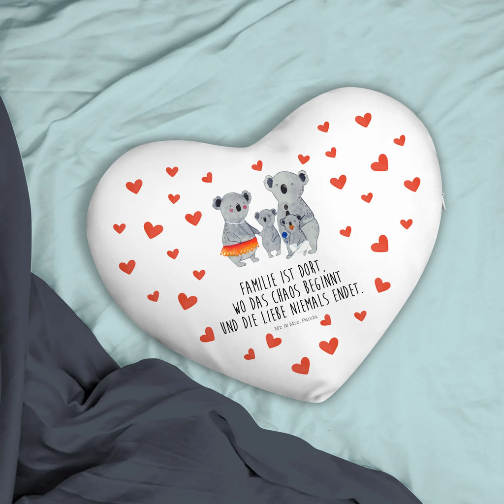 Poduszka w kształcie serca Rodzina koali Rodzina, Dzień Ojca, Dzień Matki, brat, siostra, mama, tata, babcia, dziadek