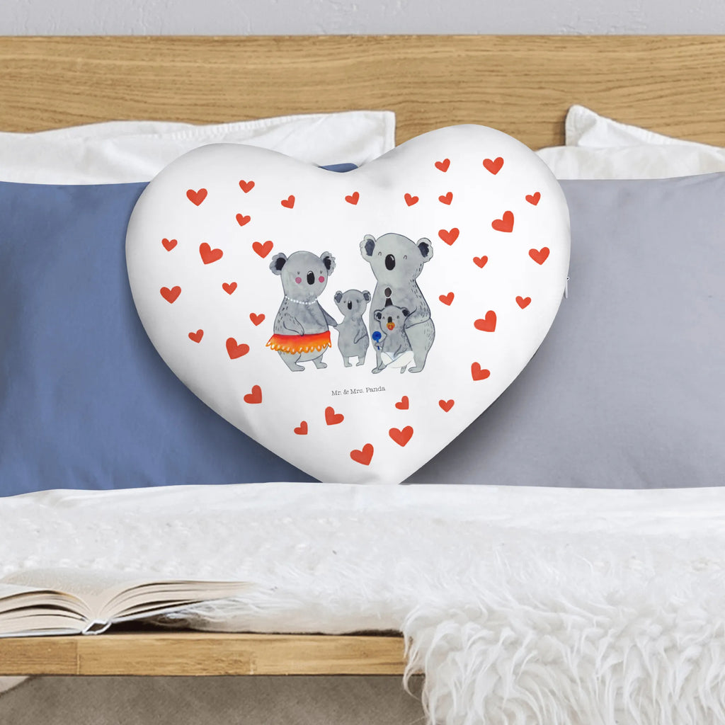 Poduszka w kształcie serca Rodzina koali Rodzina, Dzień Ojca, Dzień Matki, brat, siostra, mama, tata, babcia, dziadek