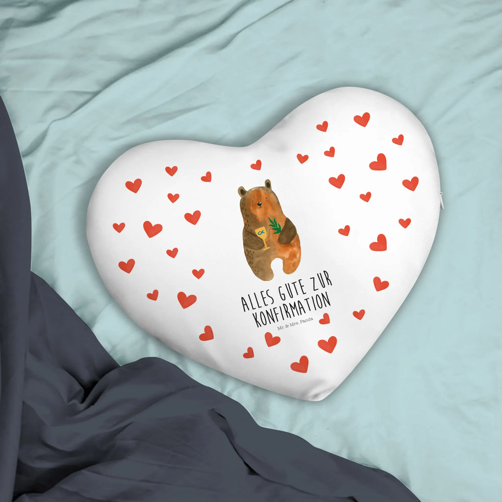 Heart cushion bear confirmation bear, teddy, teddy bear, cuddly toy, service, confirmation, church, evangelic