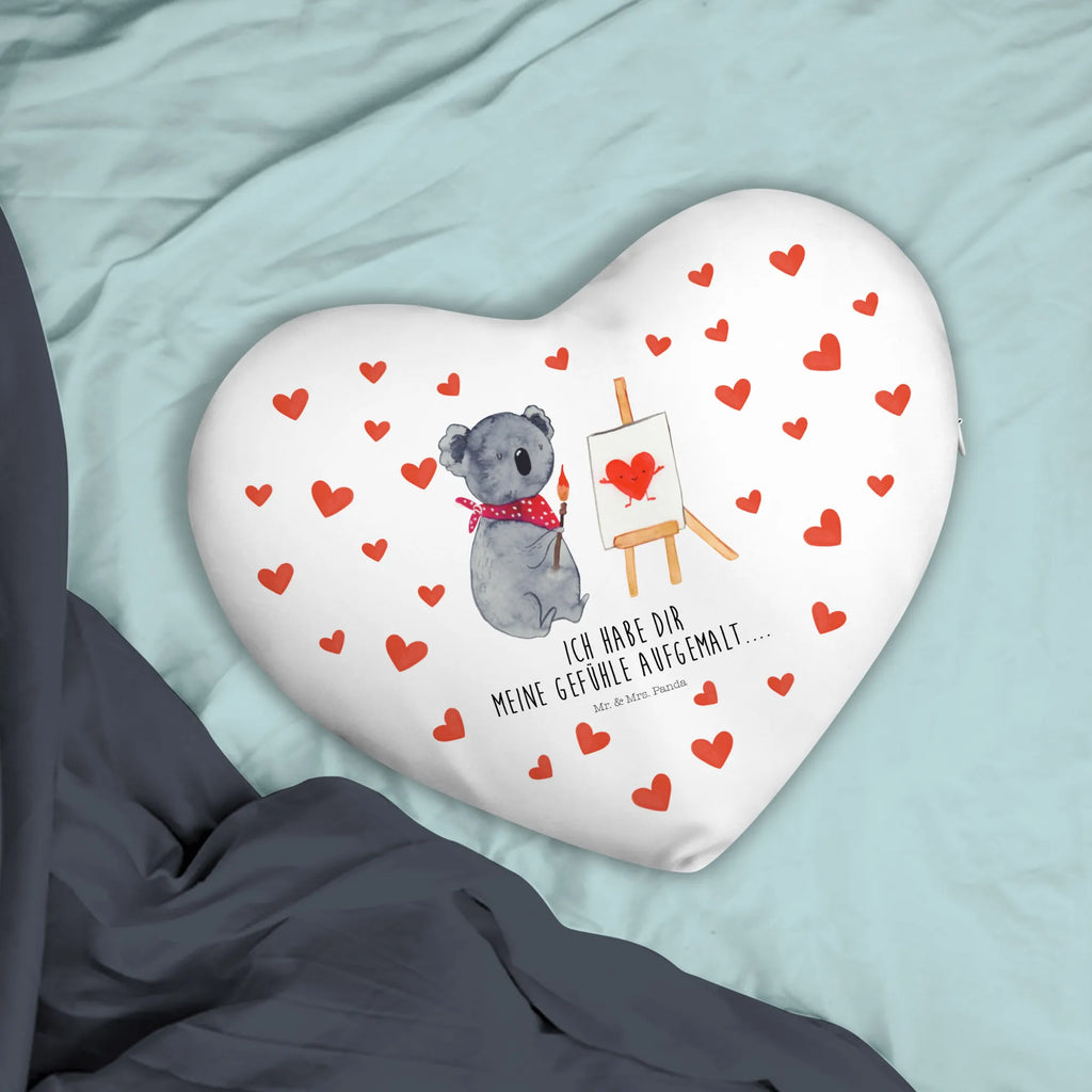 Heart cushion Koala bear Artist Koala, drawing, proof of love, love, love gift, feelings, artist