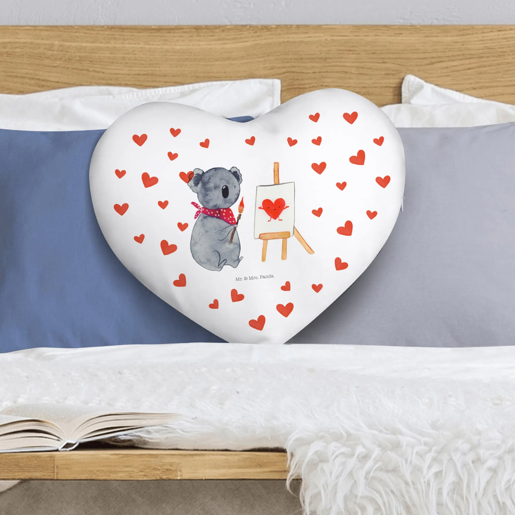 Heart cushion Koala bear Artist Koala, drawing, proof of love, love, love gift, feelings, artist