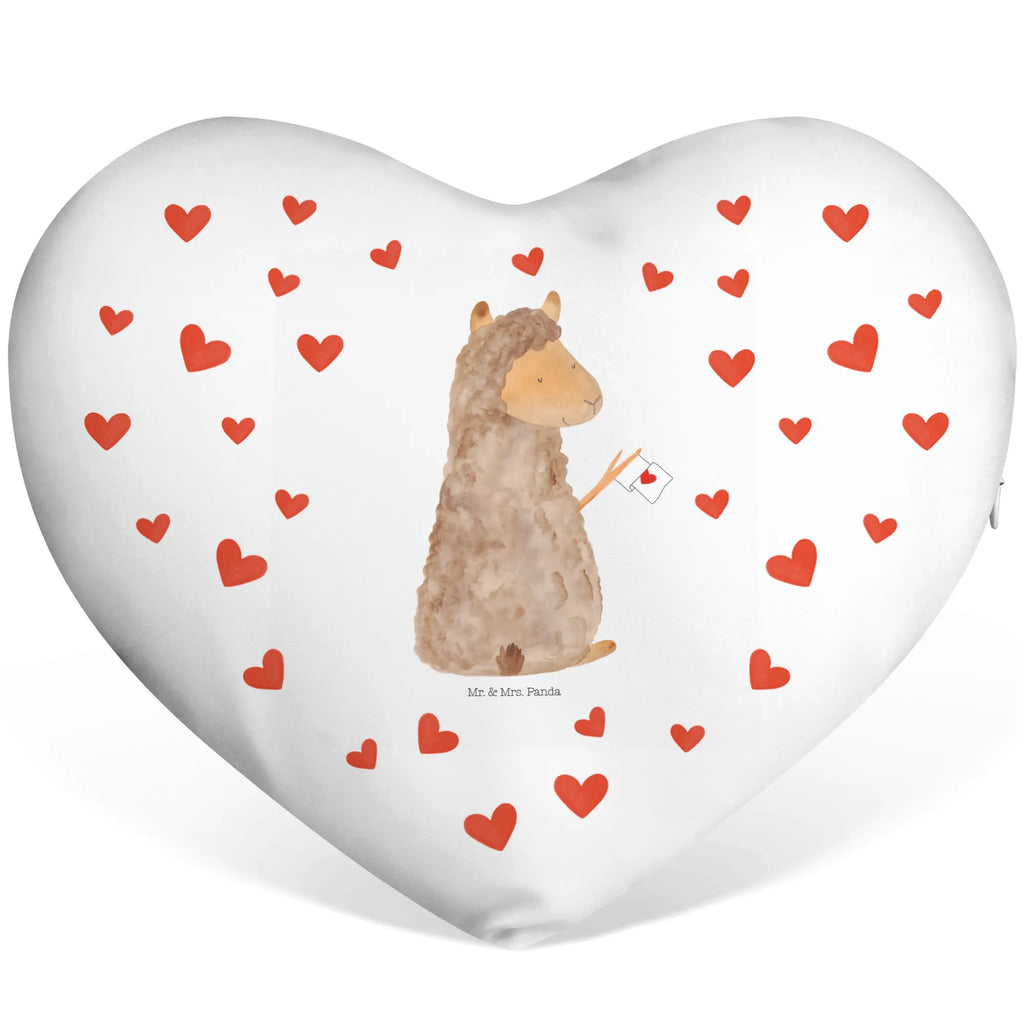 Poduszka w kształcie serca alpaka flaga Alpaka, Lama