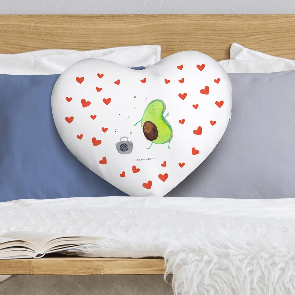 Poduszka w kształcie serca Awokado tańczyć Awokado, Warzywa, Wegan, Zdrowy