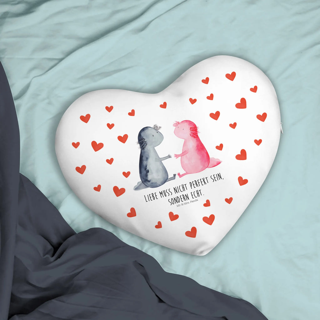 Poduszka w kształcie serca Axolotl miłość Axolotl, Molch