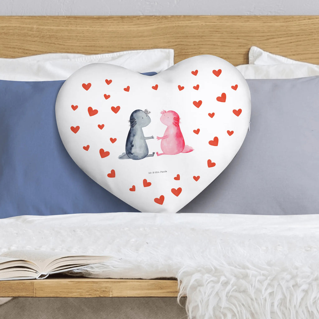 Poduszka w kształcie serca Axolotl miłość Axolotl, Molch
