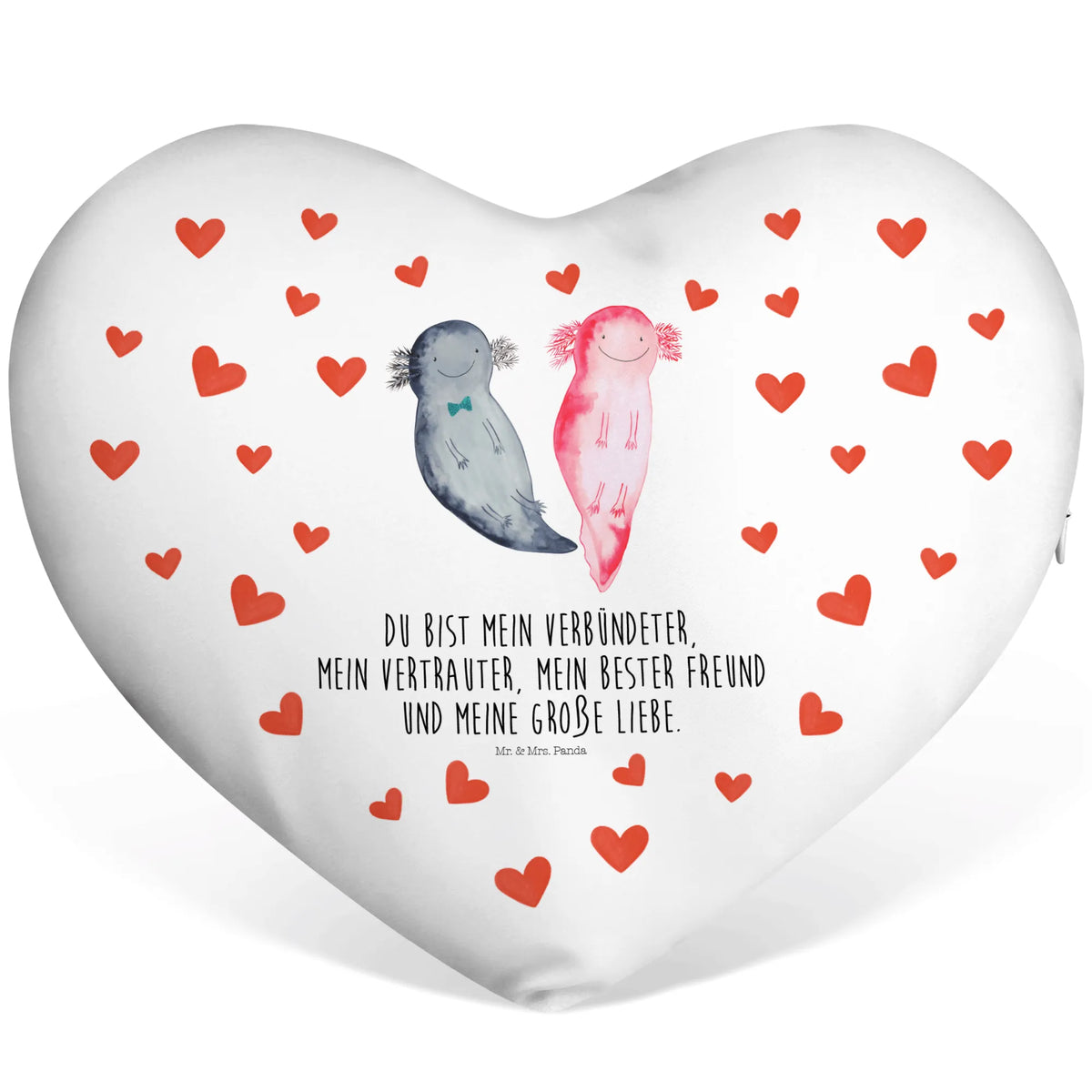 Heart cushion axolotl Girlfriend Axelotl, marine animals, Mexican walking fish, salamander, amphibian, friend, proof of love, fiancé, anniversary, valentine's day, great love, tail, husband