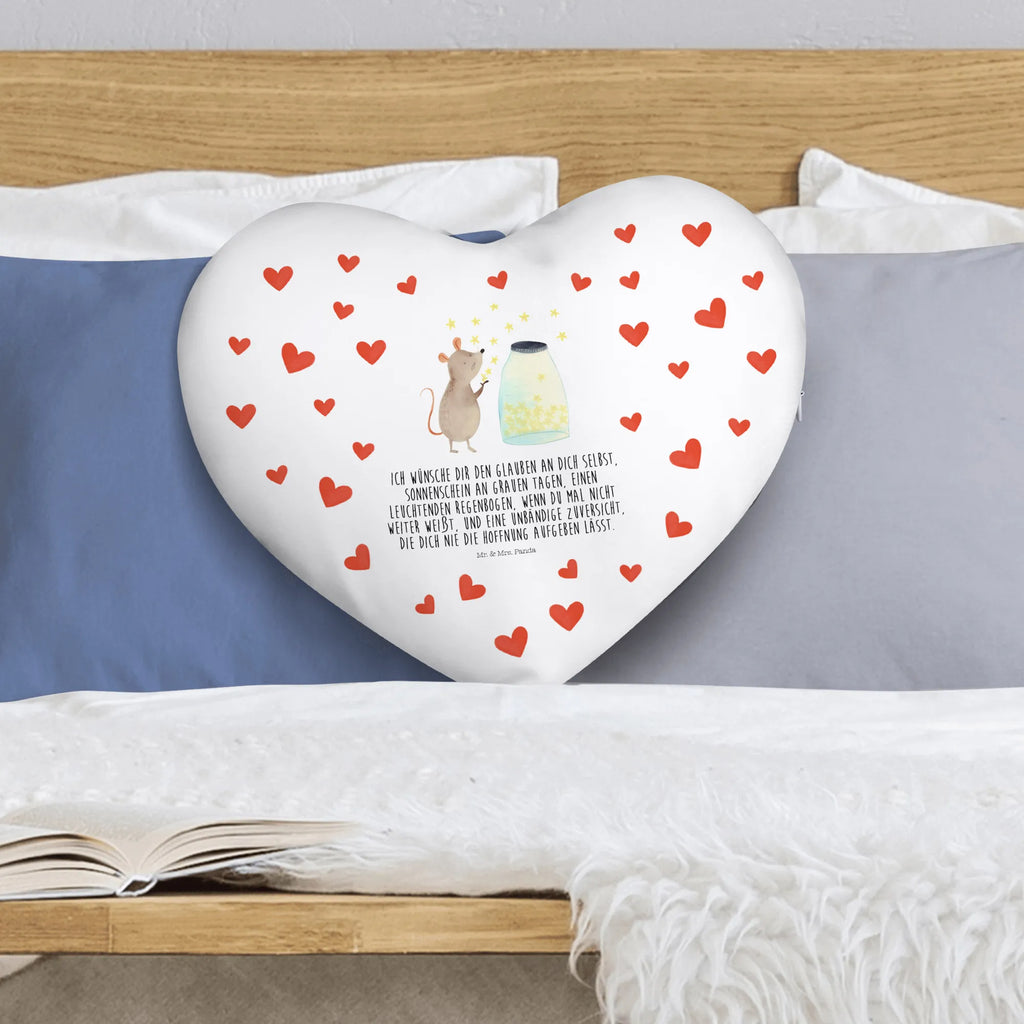 Heart cushion Mouse Stars small animals, cute, funny, cute animal motives, hand drawn, small world, funny sayings, good mood, happy, gifts, gift ideas, special gifts, animal lover, card, child, baptism, hope, baptism gift, first child, birth, Mouse, pregnancy, dreams, stars, wish, birthday, child birthday