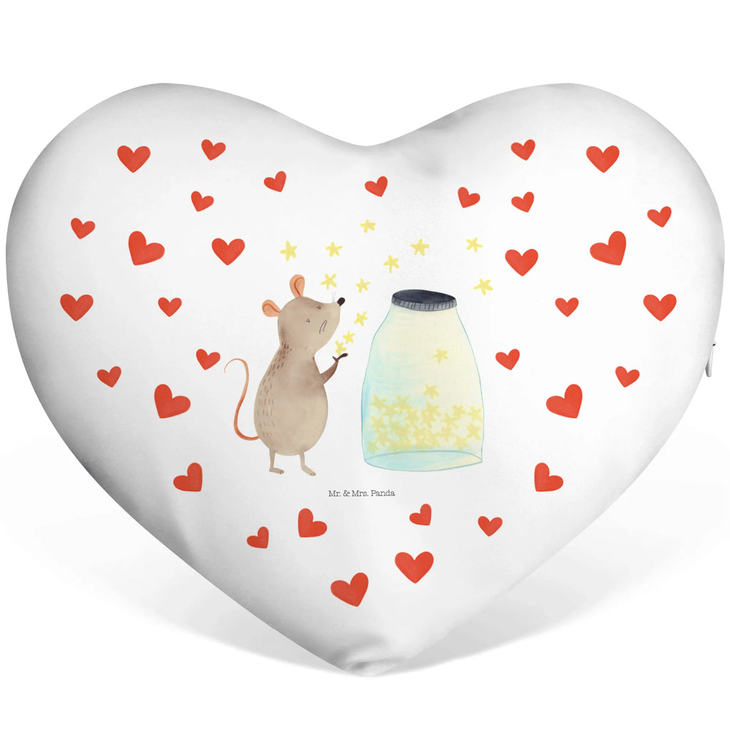 Heart cushion Mouse Stars small animals, cute, funny, cute animal motives, hand drawn, small world, funny sayings, good mood, happy, gifts, gift ideas, special gifts, animal lover, card, child, baptism, hope, baptism gift, first child, birth, Mouse, pregnancy, dreams, stars, wish, birthday, child birthday