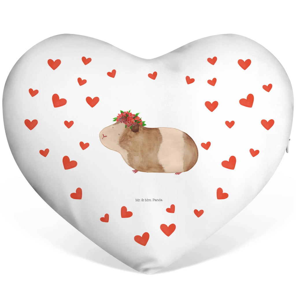 Heart cushion Guinea pig wisdom small animals, cute, funny, cute animal motives, hand drawn, small world, funny sayings, good mood, happy, gifts, gift ideas, special gifts, animal lover, card, meerie, wonder, guinea pig, wonderland, reality, flower child, wisdom, saying, Meeries, motivation