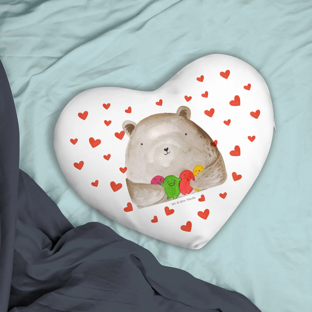 Poduszka w kształcie serca niedźwiedź uczucie Niedźwiedź, Miś, Pluszowy miś