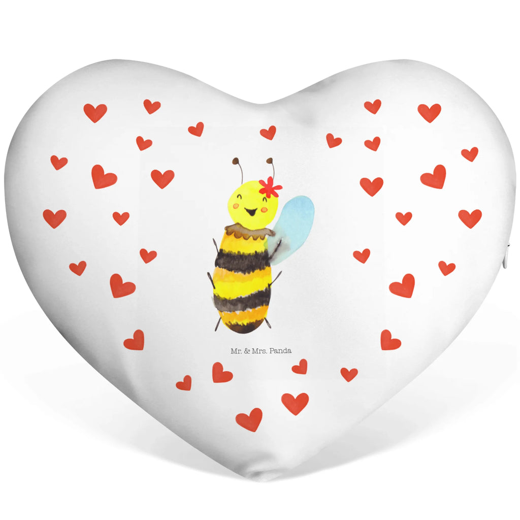 Heart cushion bee happy Bee, wasp, bumblebee