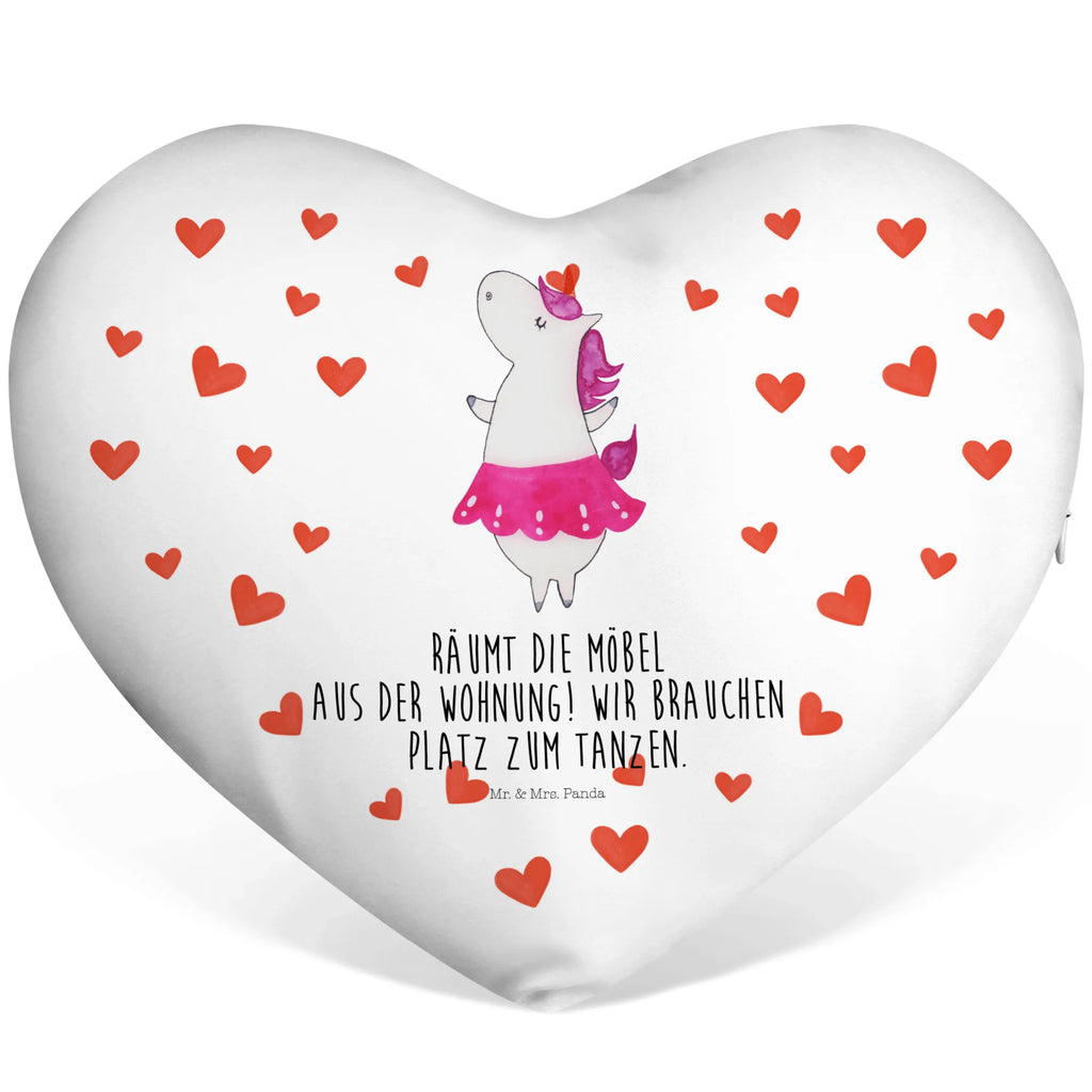 Heart cushion unicorn ballerina unicorn, unicorns, Unicorn, Flat, Party, English, Fun, Dancing, Einhorn, dancer present, Dancer gift, Celebration, Ballerina
