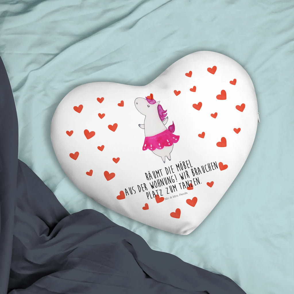 Heart cushion unicorn ballerina unicorn, unicorns, Unicorn, Flat, Party, English, Fun, Dancing, Einhorn, dancer present, Dancer gift, Celebration, Ballerina