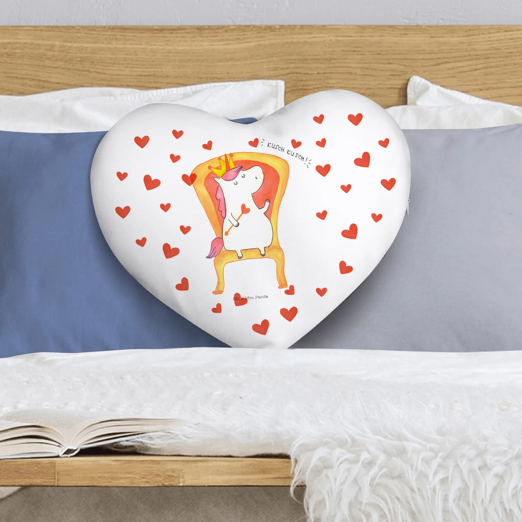 Heart cushion unicorn king unicorn, unicorns, Crown, friend gift, Prosecco, Present friend, Unicorn, Princess, Chancellor, Ruler, King, Emperor, President