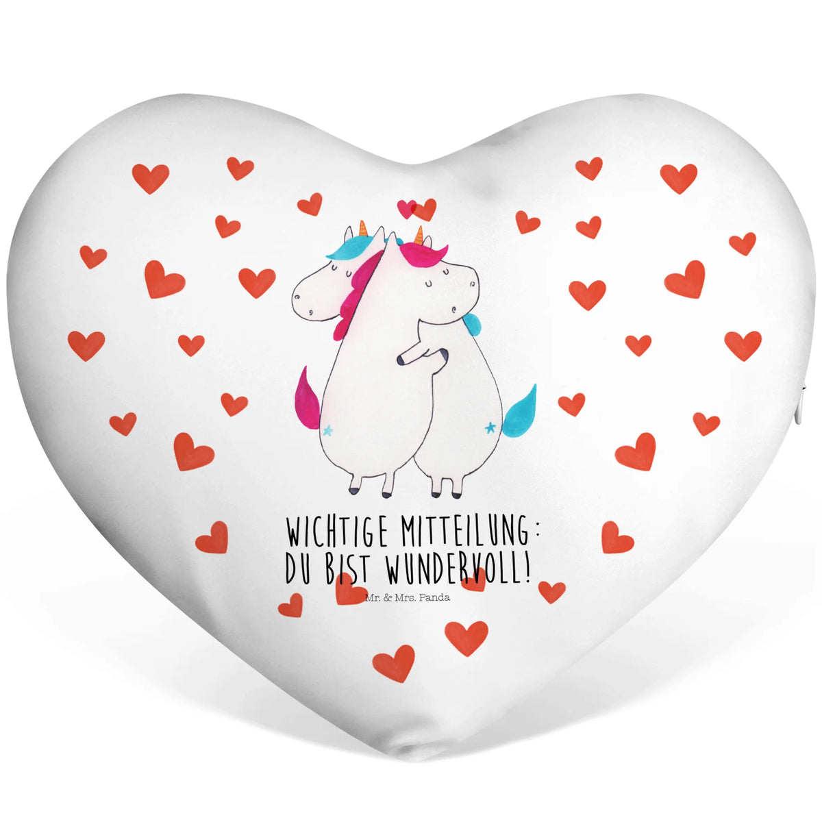 Heart cushion unicorn communication Thank you, present, marriage, witty, gift, saying, valentine's day