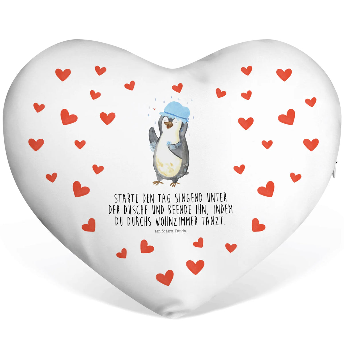 Poduszka w kształcie serca Pingwin Prysznic Pinguin
