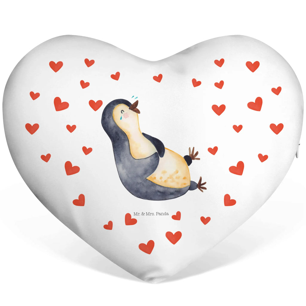 Heart cushion Penguin Laugh Penguin, North Pole, Winter, Penguins, Pinguin, lustiger Spruch, Optimismus, Fröhlich, Pinguine