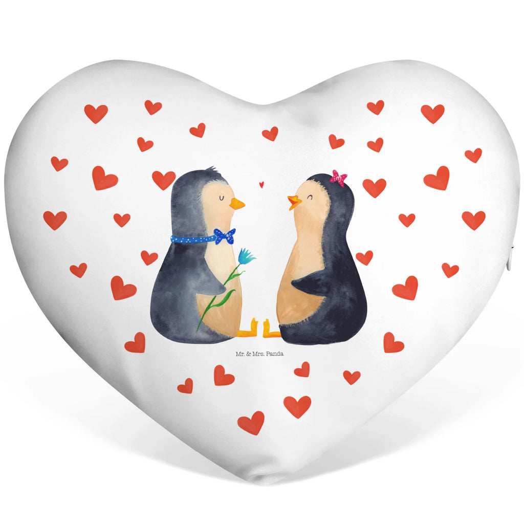 Heart cushion Penguin pair Penguin, North Pole, Winter, Penguins, penguins, love gift, love, lovers, penguin, wedding, engagement, anniversary, proof of love, wedding day, great love, wedding gift, dream couple