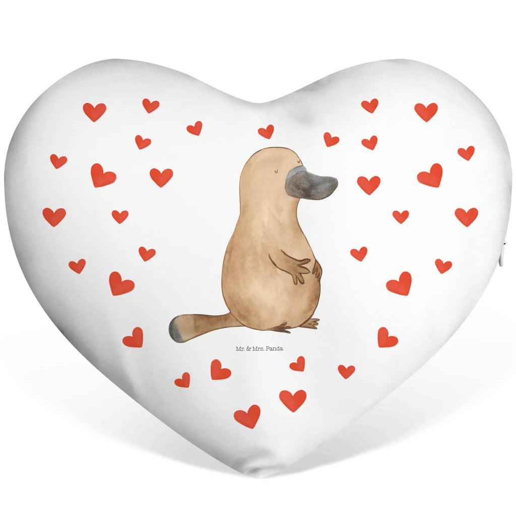 Heart cushion platypus courage Seafood, aquatic animals, ocean, sea, fish, shells, corals, reef, whale, narwhal, sea urchin, lobster, platypus, turtle, manatee, crocodile, orca, shrimp, gifts for seafood lovers, water world, underwater animals, underwater world, vacation, deep sea, seafood fans, gift ideas, seafood decoration, seafood posters, Platypus, new start, courage, brave, motivation, office, Raodtrip, wisdom, new beginning, work, world trip, training