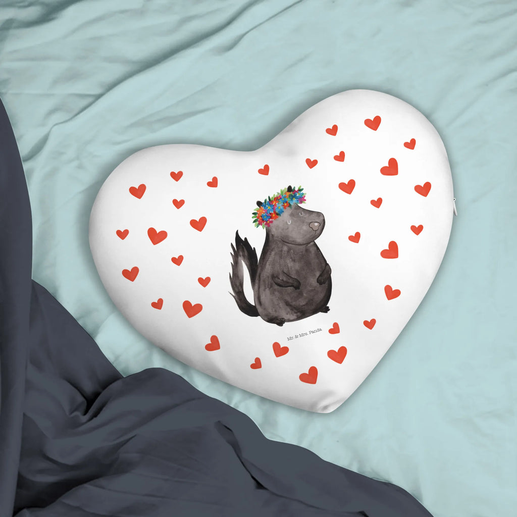 Poduszka w kształcie serca skunks dziewczynka Stinktier, Skunk