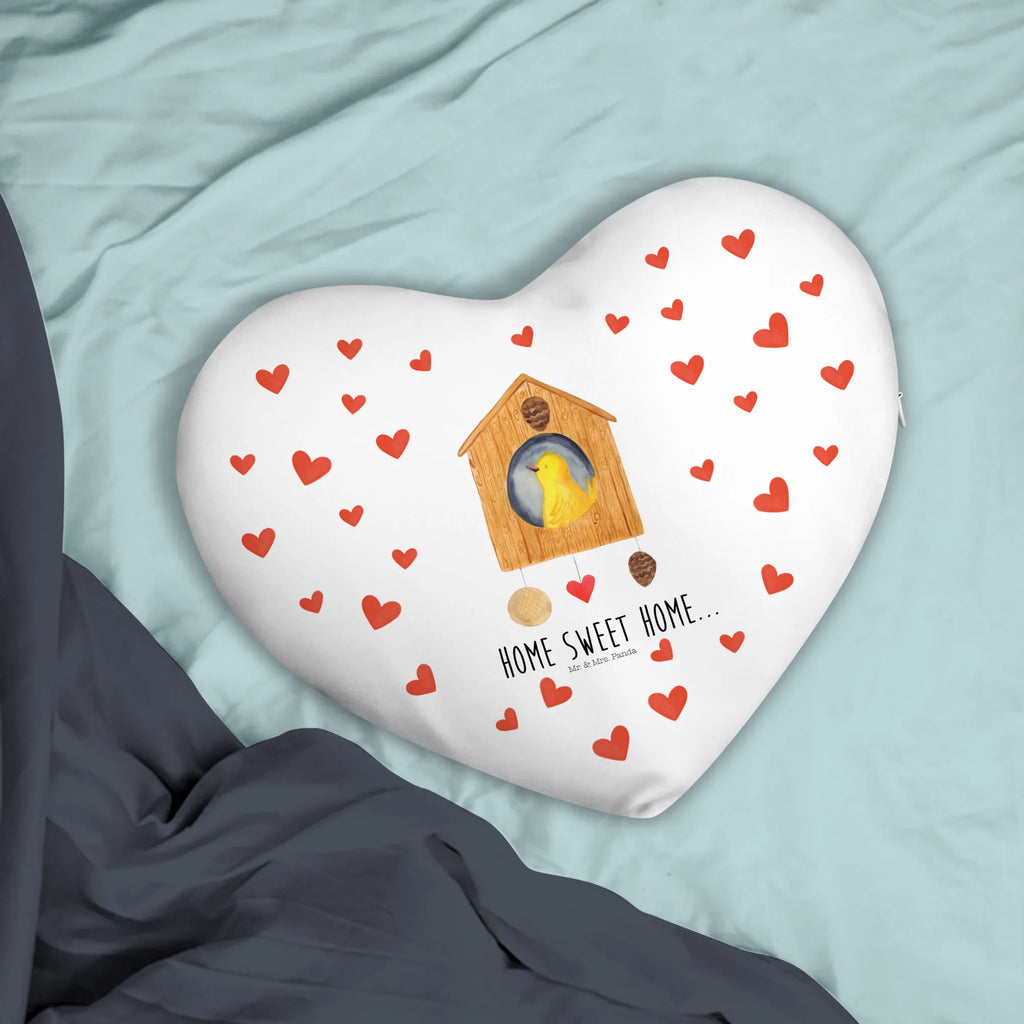 Heart cushion birdhouse Home small animals, cute, funny, cute animal motives, hand drawn, small world, funny sayings, good mood, happy, gifts, gift ideas, special gifts, animal lover, card, birdhouse, house, house building, home sweet home, moving gift, moving out, moving in, gift, bird