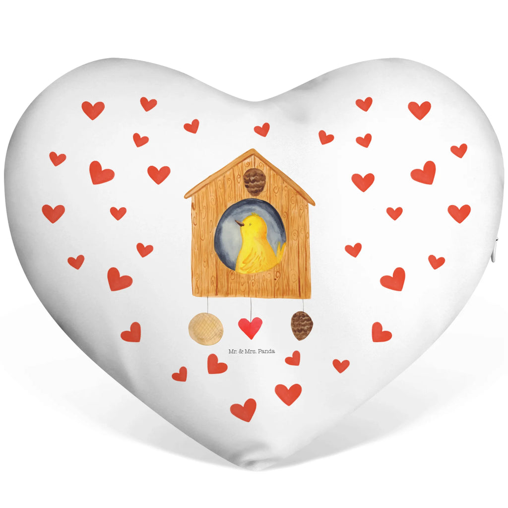 Heart cushion birdhouse Home small animals, cute, funny, cute animal motives, hand drawn, small world, funny sayings, good mood, happy, gifts, gift ideas, special gifts, animal lover, card, birdhouse, house, house building, home sweet home, moving gift, moving out, moving in, gift, bird